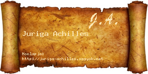 Juriga Achilles névjegykártya